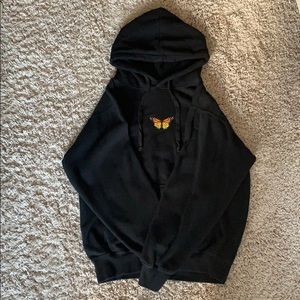 Brandy Melville Black Butterfly Hoodie